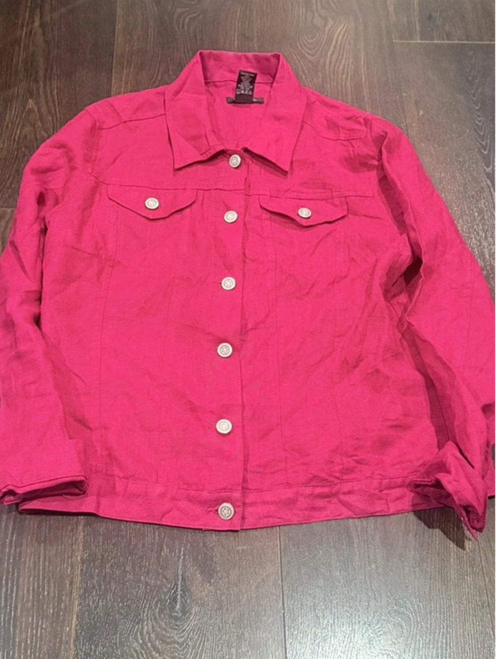 For Joseph Women’s Linen Trucker Jacket Size Medium 1406